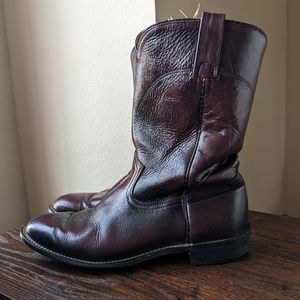 Vintage ACME Oxblood Brown Red Leather Western Cowboy Boots Size 9.5 D